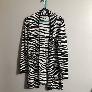 Long zebra print sweater